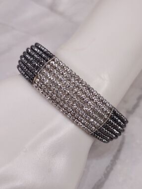 VicenzaSilver™ Sterling Silver Beaded Cuff Bracelet